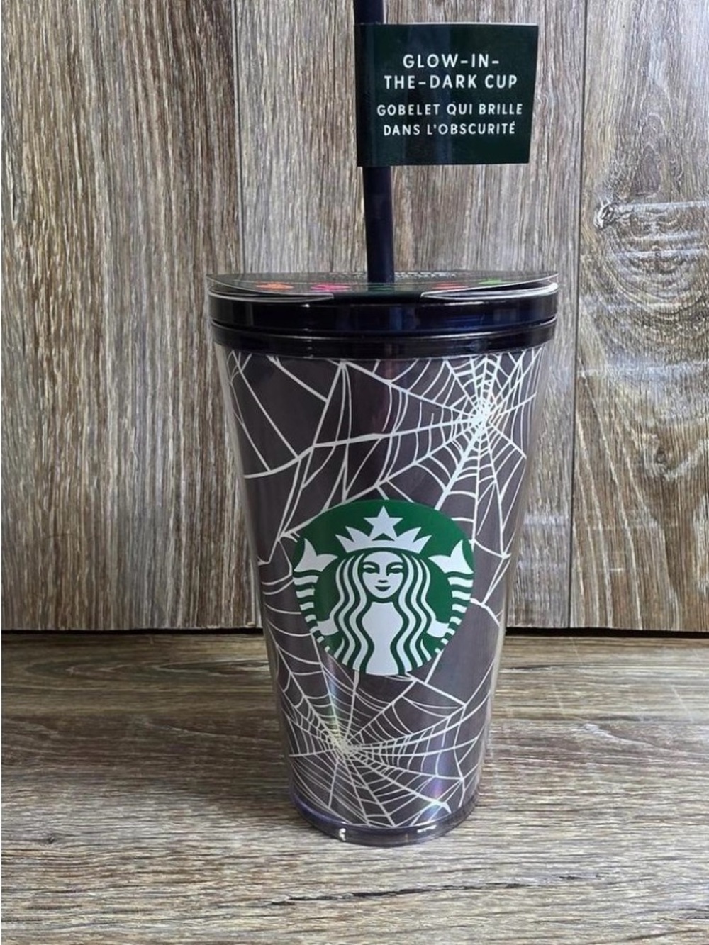 Starbucks Halloween 2021 Spider Web Glow In The Dark 16oz Cold Cup